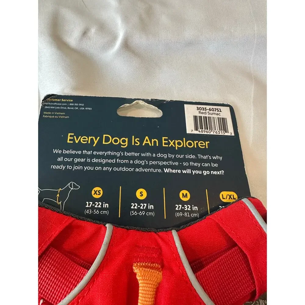 Ruffwear switchbak, dog harness XSsize red